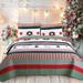 Cozy Line Christmas Wreath 3-Piece Quilt Bedding Set