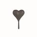 Foreside Home & Garden Rustic Gray Heart Cast Iron Decorative Wall Hook - 1.75x3.5x5.75