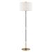 Hudson Valley Bowery 1-light Aged Old Bronze Floor Lamp, White Linen