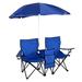 Double Picnic Beach Camping Folding Chair/Cooler Set