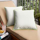 Sunbrella Canvas Natural/ Canvas Macaw Indoor/ Outdoor Pillow Set