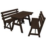 Pine 5' Picnic Table with 2 Backed Benches