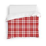 COZY PLAID RED Duvet Cover By Kavka Designs