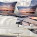Designart 'Dramatic Sky at Sunset on Isle of Iona' Seashore Throw Pillow
