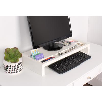 Kate and Laurel Briggs Wood Desktop Organizer Monitor Bridge