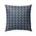 CHECK GEOMETRIC BLOCK PRINT INDIGO Indoor|Outdoor Pillow By Kavka Designs - 18X18