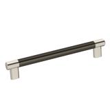 Esquire 8 in (203 mm) Center-to-Center Polished Nickel/Gunmetal Cabinet Pull - Polished Nickel/Gunmetal - 8 in. Center-to-Center