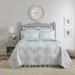 Laura Ashley Kenna Cotton Reversible Blue Quilt Set