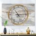 Designart 'Misty World Map' Glam 3 Panels Oversized Wall CLock - 36 in. wide x 28 in. high - 3 panels