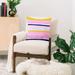 Deny Designs Pink and Yellow Stripes Throw Pillow (6 size options)