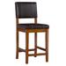 Linon Clover 24-inch Dark Brown Faux Leather Counter Stool