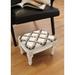 Gray Bamboo Trellis Footstool