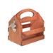 Single Initial Solid Wood Bottle Caddy w/Opener