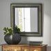 Cass Indoor Leather Handcrafted Embossed Square Wall Mirror by Christopher Knight Home