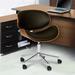 Daphne Mid-Century Modern Black or Gray Upholstered Adjustable Office Chair