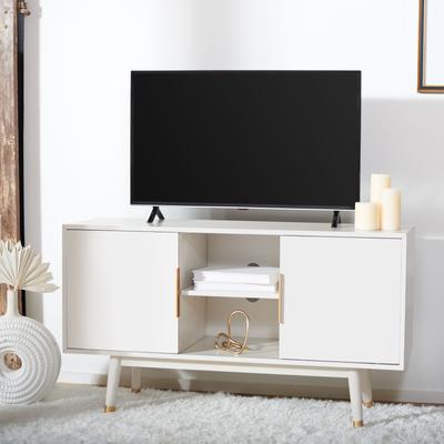 SAFAVIEH Ligia 2 Door Media 52" TV Stand - 51.1" W x 15.8" L x 29.3" H