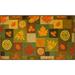 Mohawk Home Square Fall Leaves Multi Kitchen Mat