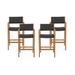 Genesee Outdoor Acacia Barstool with Wicker (Set of 4) by Christopher Knight Home