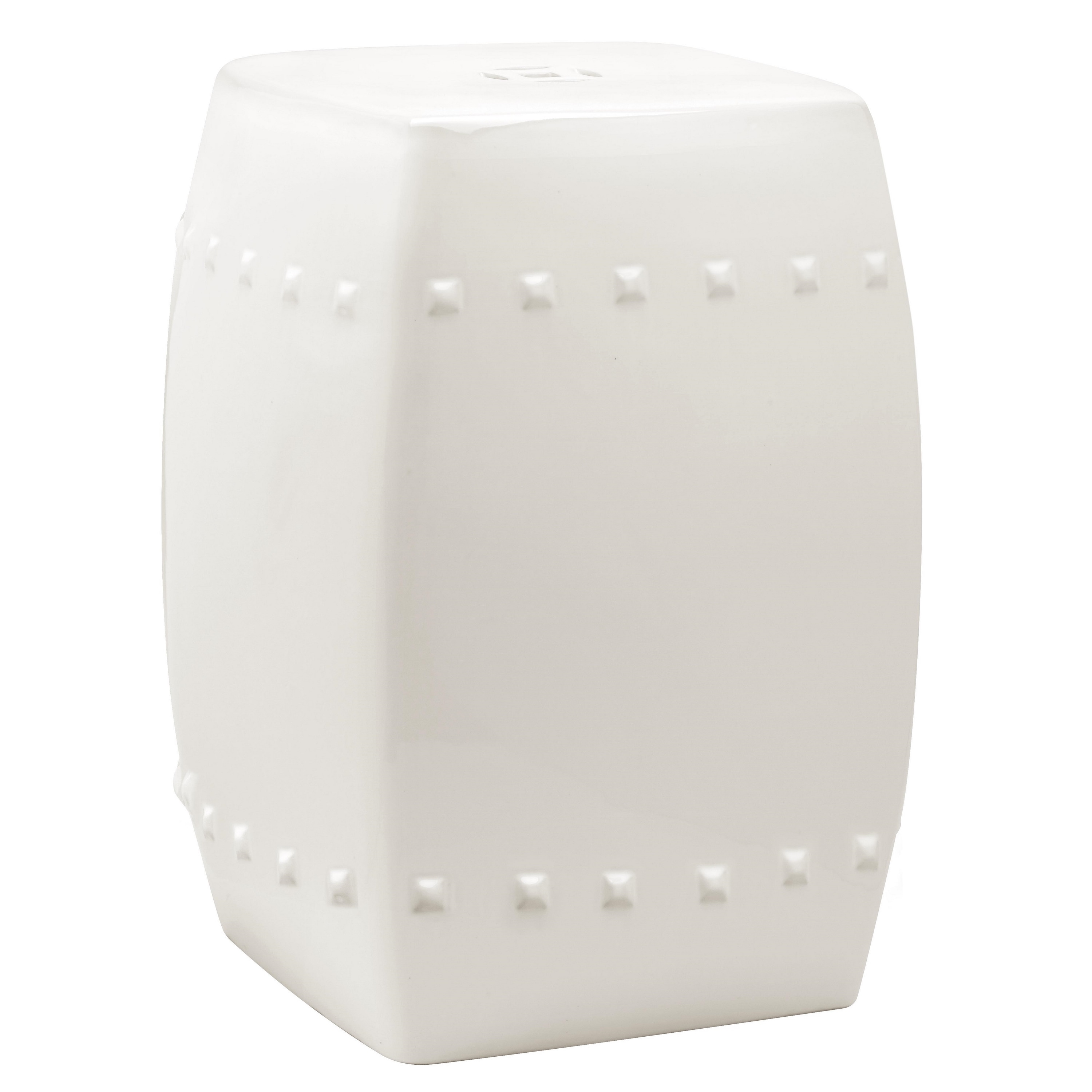 SAFAVIEH Villa Cream Ceramic Decorative Garden Stool