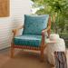 Blue Tropical Indoor/ Outdoor Deep Seating Pillow and Cushion Set