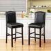 Glitzhome Set of 2 45"H PU Riveted Upholstered Bar Stools Pub Chairs