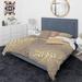 Designart 'Golden Marble Design III' Mid-Century Modern Duvet Cover Comforter Set