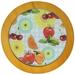 Creative Home Tempered Glass Round Trivet with Wood Trim