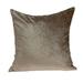 Parkland Collection Druzy Transitional Taupe Solid Pillow Cover With Poly Insert