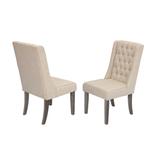 Best Quality Furniture Linen Dining Side Chair (Set of 2)