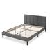 Priage by ZINUS Upholstered Stitched Platform Bed with USB Ports