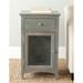 SAFAVIEH Ziva Ash Grey End Table - 17.9" x 15" x 30.1"