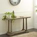 Light Brown Wooden Console Table with Distressed Accents - 52 x 18 x 30