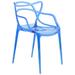 LeisureMod Milan Modern Wire Design Chair - Clear - 23 x 32.5 x 17.5