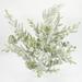 20" 5 Stems Artificial frosted Cedar Eucalp Bush Plants Pine Needles, For Christmas Decorations Home Decor, Holiday Bush