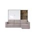 INVENTO Vertical Wall Bed with mattress 55.1" x 78.7" and Sectional