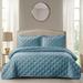 Down Alternative Quilted Oversized Charleston 3 Piece Comforter Set