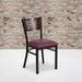 Decorative Slat Back Metal Restaurant Chair - 17"W x 21"D x 32"H