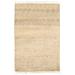 ECARPETGALLERY Hand-knotted Pak Finest Gabbeh Khaki Wool Rug - 4'2 x 6'2