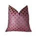 Plutus Velvet Plum Magenta and Taupe Handmade Decorative Throw Pillow