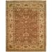 Traditional Medium Brown/Ivory Hand-knotted Area Rug