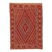 ECARPETGALLERY Hand-knotted Tajik Caucasian Burnt Orange Wool Rug - 4'5 x 6'1