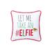 Christmas Elfie Embroidered Decororative Accent Throw Pillow