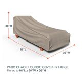 Budge StormBlock™ Mojave Black Ivory Patio Chaise Lounge Cover Multiple Sizes