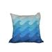 Deep Sea 20-inch Geometric Print Pillow