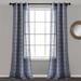 Lush Decor Farmhouse Textured Grommet Sheer Window Curtain Panel Pair