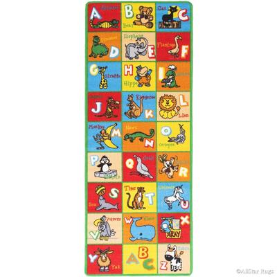 Allstar Kids Learn Alphabet Letters with Animals Rug