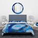 Designart 'Blue Agate Geode' Mid-Century Modern Bedding Set - Duvet Cover & Shams