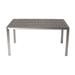 Sleek And Modish Trendy Anodized Aluminum Dining table, Gray