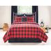 Bear Creek Cabin and Lodge red Plaid comforter set