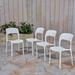 Katherina Outdoor Plastic Stacking Dining Chairs (Set of 4) by Christopher Knight Home